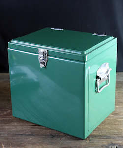 Cooler Bins And Bags: Po 'di Fame Vintage Metal Cooler Box - Green