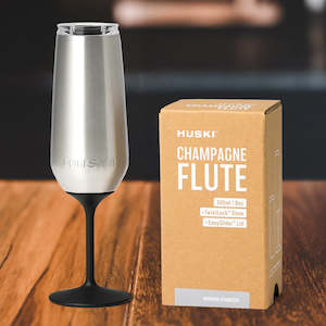 Outdoor Living And Dining: Huski Champagne Flute - Brushed Stainless