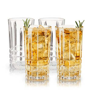 Drinkware And Dishware: Viski Highland Highball Tumblers - Set of 4