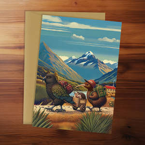 New Collection: Greeting Card - Kiwiana Tramping