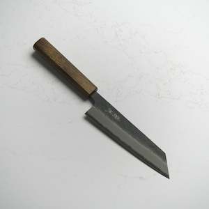 Carbon Steel Japanese Knives: OUL Black Nashiji Aogami Super Bunka 170