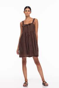 The Summer Weekend Edit: Kiss Me Again Mini Dress - Chocolate