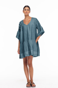 A Pop Of Colour: Wisteria Mini Dress - Midnight