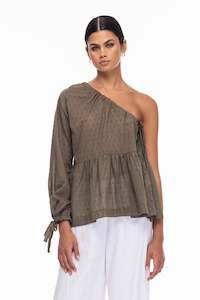 Holiday Collection: Tammy Top - Dusty Khaki