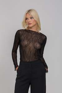 Last Chance: PRE-ORDER Gigi Top - Black Vines