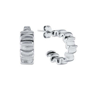 Mothers Day Edit: GIMME - Poppy Wrinkle Hoop Earrings - Silver