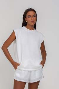 Knitwear 2: Honey Pie Tank -  White