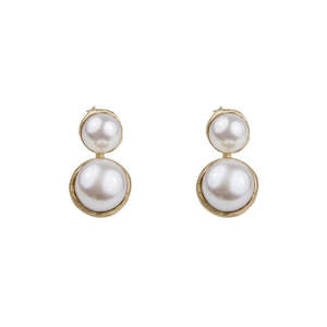 Fairley - Double Pearl Ear Jackets - Gold