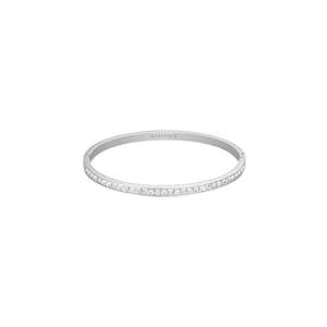 Rosefield - Channel Set Crystal Bangle - Silver