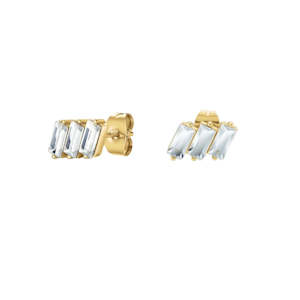 Rosefield - Triple Baguette Stud- Gold