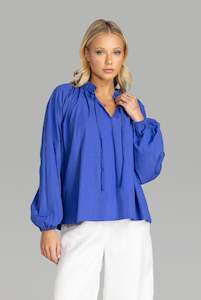 The Workwear Edit: Veronica Top - Juniper Blue