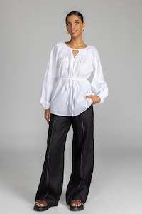 The Workwear Edit: Clark Pant - Black with White Topstitching