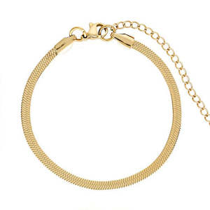 Jewellery: Porter Jewellery - Hailey Snake Bracelet- Gold