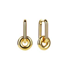 Jewellery: GIMME - Donut Earrings - Gold