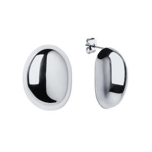 GIMME - Large Dome Earrings - Silver