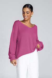 Keep Me Close Sweater - Deep Rosewater