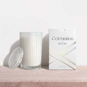 ECOYA - White Musk & Warm Vanilla Celebration Candle - 345g Soy Candle