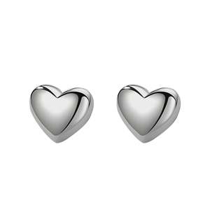 Jewellery: Castel & Co - Little Heart Earrings- Silver