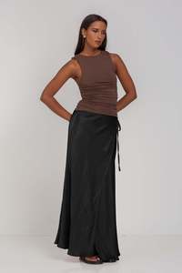 Modern Monochrome: Find Me Wrap Skirt - Black