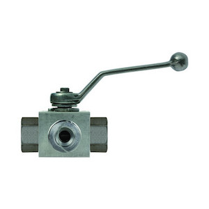 Products: 3-Way 3/8" Plated Steel Ball Valve