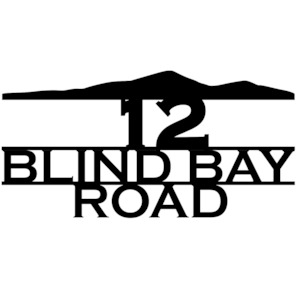 Products: Great Barrier Island - Address Panel - Weathering Steel - Blazen.Metal