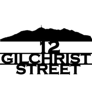 Products: Mount Te Aroha - Address Panel - Weathering Steel - Blazen.Metal