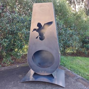 Products: Teardrop Chiminea Fireplace - Duck - Blazen.Metal