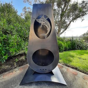 Products: Teardrop Chiminea Fireplace - Marlin - Blazen.Metal
