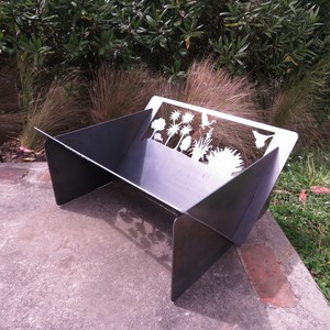 Products: Blazen-V Forest Collapsible Fire Pit - Weathering Steel - Blazen.Metal