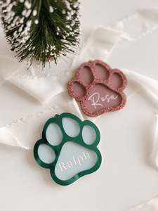 Double Layer Acrylic Paw Print
