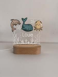 3D Sea Creatures Night Light