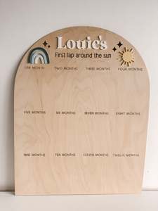 Baby Newborn: First Lap Around The Sun  Photo Board