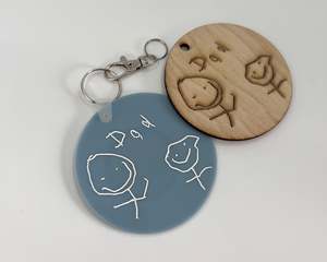 Gifts For Him: Engraved Drawing Keyring