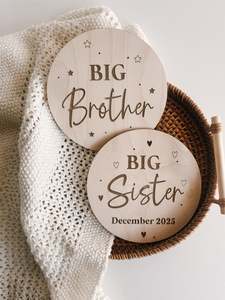 Star/Heart Big sibling Plaque
