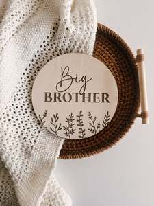 Baby Range: Big Sibling Leafy Vine Plaque