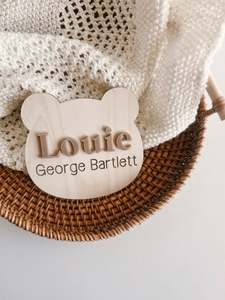 Bear Name Plaque