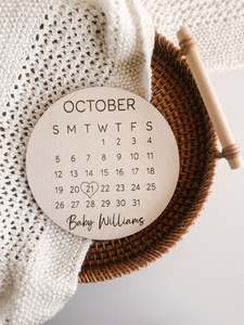 Baby Range: Baby Calendar Date Plaque