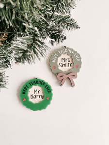 Best Teacher Ever Wreath