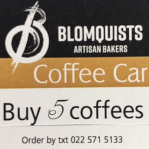 Products: coffee - Pre paid card