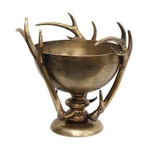 serveware: Spectacular Antler Bowl - Antique Gold
