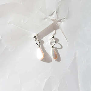 Earrings: Baroque Pearl Drops - Silver