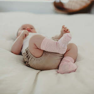 Mum And Baby: Merino Wool Crew Socks Baby - Petal
