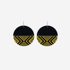 Accessories: Tāniko Earrings - Yellow Split