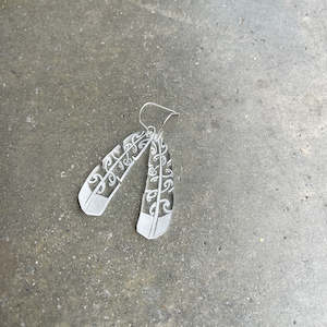Small Te Raukura Earrings - Clear