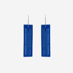 Small Whakarare Earrings - Blue