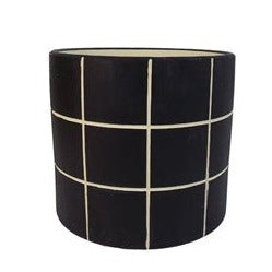 Cement Pot-Black Squares