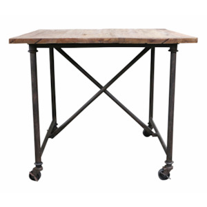 Furniture: Industrial Square Dining Table