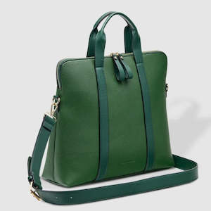 Bags And Leather: Rhodes Laptop Bag - Green
