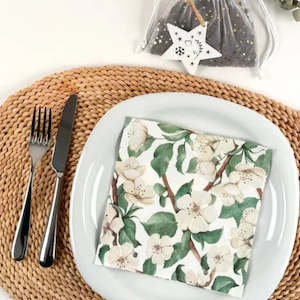 Kitchen Cleaning: Apple Blossoms Lunch Napkins - 20 Pack