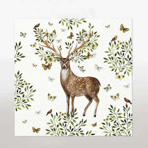 Kitchen Cleaning: Forest Antlers Lunch Napkins - 20 Pack